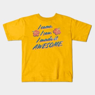 I came I saw I made it awesome Kids T-Shirt